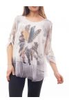 TUNIC FEATHERS S9108 GREY