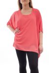 PLUS SIZE TUNIC GT1070 CORAL