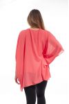 PLUS SIZE TUNIC GT1070 CORAL