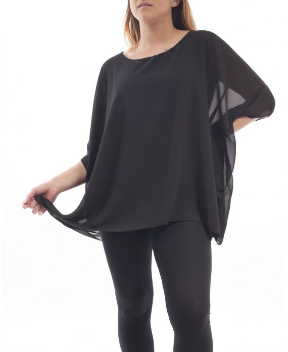 PLUS SIZE TUNIC GT1070 BLACK