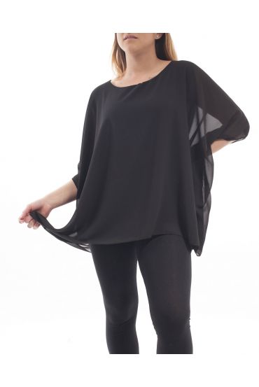 PLUS SIZE TUNIC GT1070 BLACK