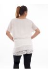 GRANDE TAILLE TUNIQUE DENTELLE GT1027 BLANC