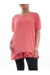 PLUS SIZE TUNIC LACE GT1027 CORAL
