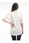 T-SHIRT BAR SHOULDERS S9130 WHITE
