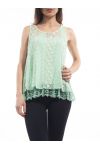 TOP de ENCAJE S9134 VERDE PASTEL