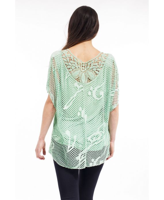 TOP AJOURE ENCAJE S9139 VERDE PASTEL