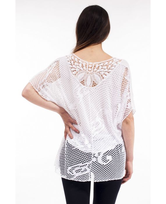 TOP AJOURE ENCAJE S9139 BLANCO