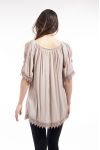 TUNIQUE BRODERIE S9151 TAUPE