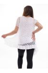 GRANDE TAILLE ENSEMBLE AJOURE 2 PIECES GT1053 BLANC