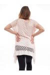 GRANDE TAILLE ENSEMBLE AJOURE 2 PIECES GT1053 ROSE