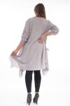 GRANDE TAILLE ROBE TUNIQUE 2 POCHES GT1040 GRIS