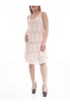 GRANDE TAILLE ROBE TUNIQUE AJOUREE GT1051 ROSE