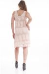 GRANDE TAILLE ROBE TUNIQUE AJOUREE GT1051 ROSE