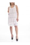 GRANDE TAILLE ROBE TUNIQUE AJOUREE GT1051 BLANC