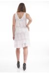 GRANDE TAILLE ROBE TUNIQUE AJOUREE GT1051 BLANC