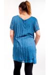 PLUS SIZE OPENWORK TUNIC MIX GT1086 BLUE