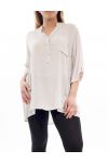 GRANDE TAILLE CHEMISIER A POIS GT1039 BEIGE