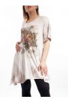 GRAN TAMAÑO DE LA CAMISETA DE LA ESTRELLA GT1037 BEIGE