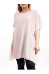GRANDE TAILLE TUNIQUE EPAULES DENTELLES GT1031 ROSE