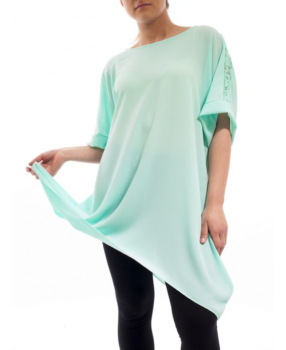 GROOT FORMAAT TUNIEK SCHOUDER KANT GT1031 GROEN