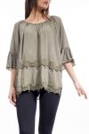 CAMICETTA BRODEE S9144 VERDE MILTAIRE