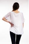 PRINTED TOP BUTTERFLY S9143 BLUE