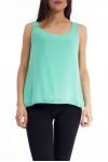 TOP SCHIENA in PIZZO E9156 VERDE PASTELLO