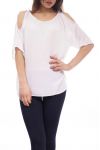 BAR SHOULDER TOP LACE S9157 WHITE