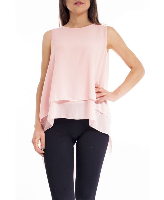 TOP asimétrico de la cubierta S9166 ROSA