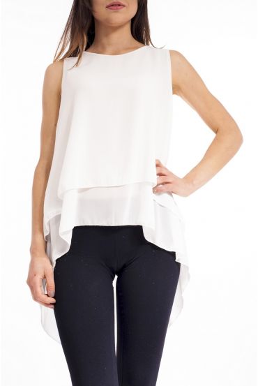 ASYMMETRIC TOP S9166 WHITE