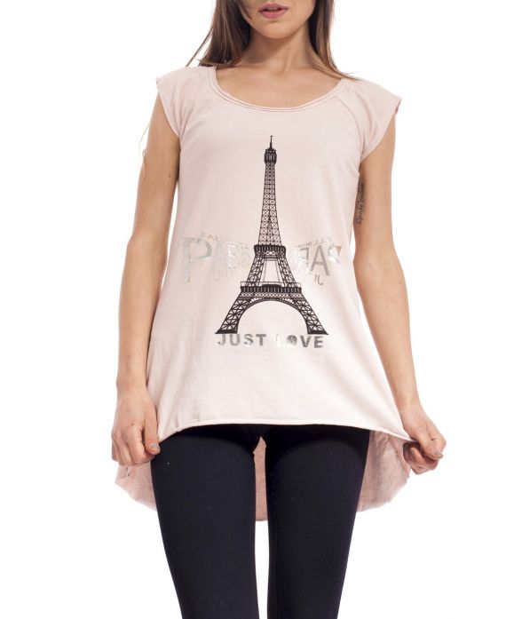 T-SHIRT PARIS S9188 ROSE