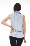 CAMICIA DETTAGLI di JEANS S9187 BLU