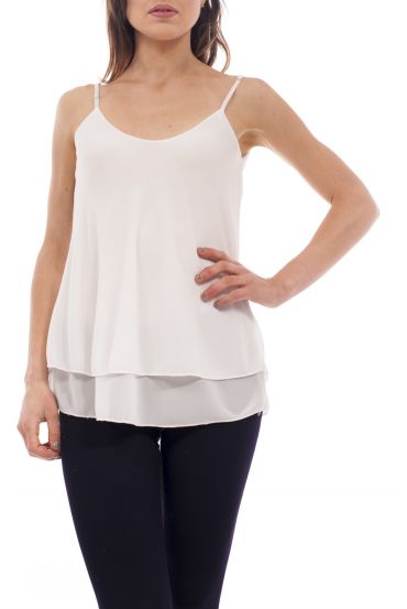TOP A BRETELLES S9197 BLANC