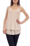 TOP A BRETELLES S9197 BEIGE