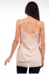 TOP con bretelle S9197 BEIGE