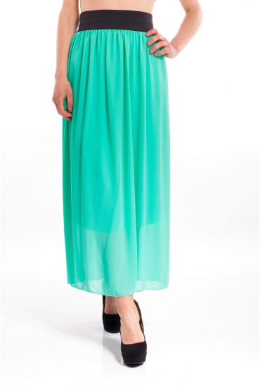 JUPE LONGUE S9189 VERT