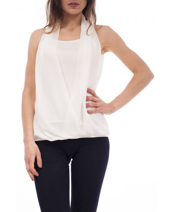 TOP EFFET 2 EN 1 S9195 BLANC