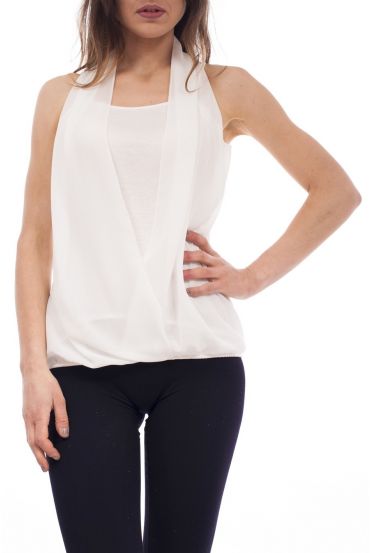 TOP EFFET 2 EN 1 S9195 BLANC