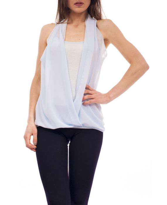 TOP EFFET 2 EN 1 S9195 BLEU AZUR