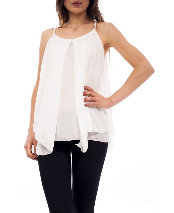 TOP DRAPIERT S9202 WEIß