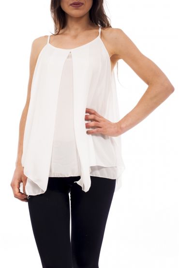 TOP DRAPIERT S9202 WEIß