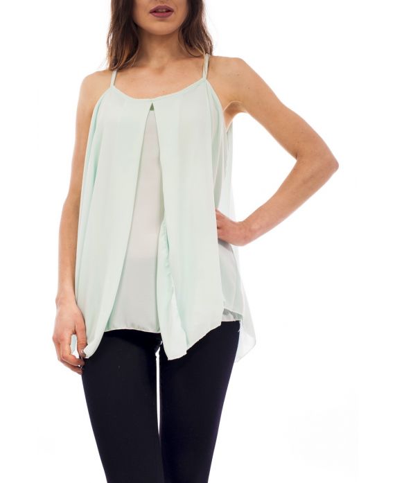 TOP DRAPIERT S9202 PASTELL GRÜN