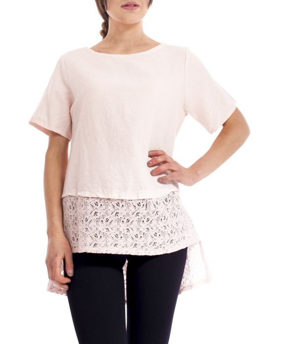 TUNIEK IN LINNEN S9182 ROZE