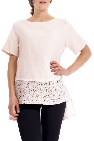 TUNIEK IN LINNEN S9182 ROZE