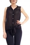 CAMICETTA la SCHIENA in PIZZO S9191 NERO