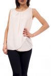 DRAPPED TOP S9196 ROSE