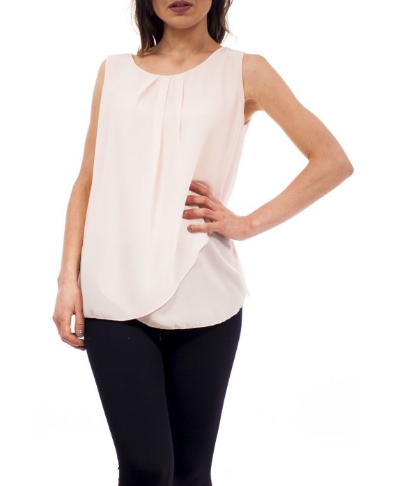 DRAPPED TOP S9196 ROSE