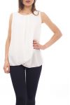 DRAPPED TOP S9196 WHITE