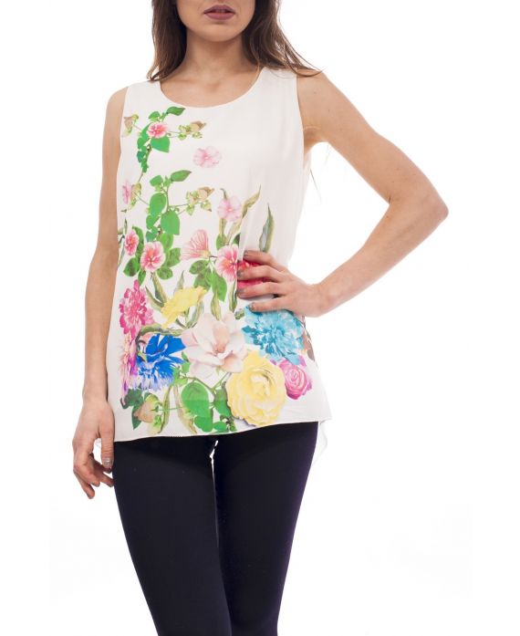 TOP HA FIORI S9203 BIANCO