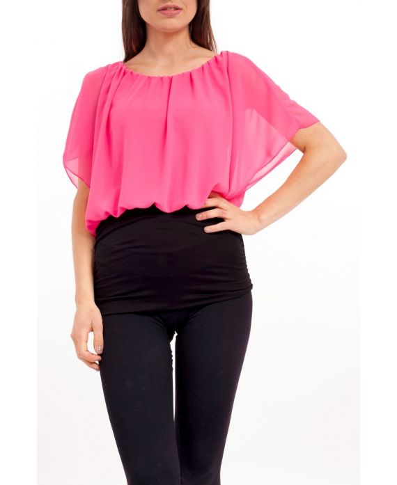 TOP BICOLORE S9207 FUSHIA